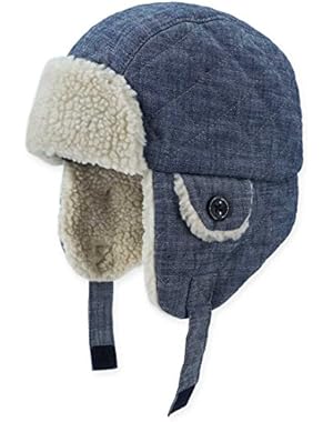 Todder Baby Boys' Ushanka Earflap Winter Trooper Hat Cap, Kids' Trapper Hat Trooper Hat