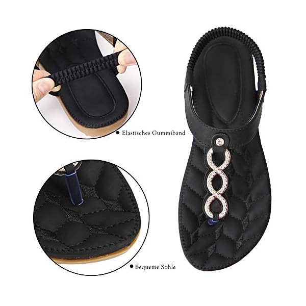 SANMIO Sandalias Planas de Verano para Mujer Tanga Bohemia con Correa en T Zapatos de Tanga Chanclas | DeHippies.com