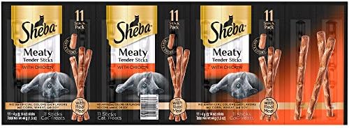 SHEBA Meaty Tender Sticks With Chicken Cat Treats (66 Treats)