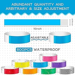 800 Pieces Colored Wristbands for Events Wrist