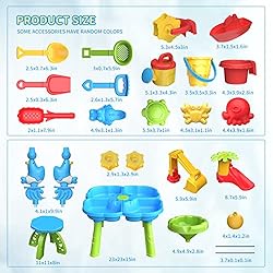 ConeWhale Sand Water Table for Toddlers, 4 in 1