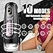 Male Masturbator Feelingirl Electric Automatic Vibration Masturbation Cup with 10 Powerful Thrusting Rotating Modes and Female Moans 3D Realistic Vagina Pussy Oral Masturabator Sex Toys for Manthumb 1