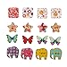 DECORA 200pcs Assorted Design Wooden Buttons for Crafts Scrapbooking or Sewing