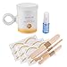 Wowax Microwave Waxing Kit, Stripless Microwavable Eyebrow Wax Brazilian Body Hair Removal Hard Wax for Women Men, 8 Ounce
