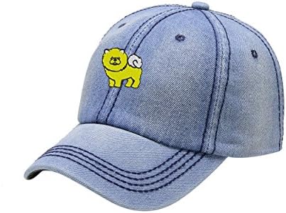 Kawaii Lion Light Cowboy Washed Dyed Peaked Hat Embroidered Logo Adjustable Dad Cap