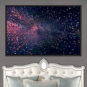 signwin Framed Canvas Wall Art Galaxy Stars Aerial...