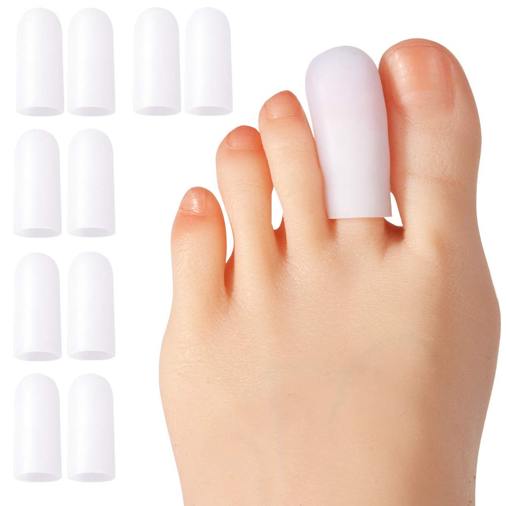 Gel Toe Protector Cap,Prevent Calluses,Corn,blisters,Hammer Toe (10 Pack) Soft Toe Covers Splints Prevent Bunions and Other Toe Problems Toe Sleeves