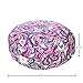Incline Fit Zafu Yoga Meditation Cushion with Zipper, Round Meditation Pillow Bolster Filled with Buckwheat Hulls With Machine Washable Cotton Cover and Carry Handle, Round, Fuschia Paisleythumb 1