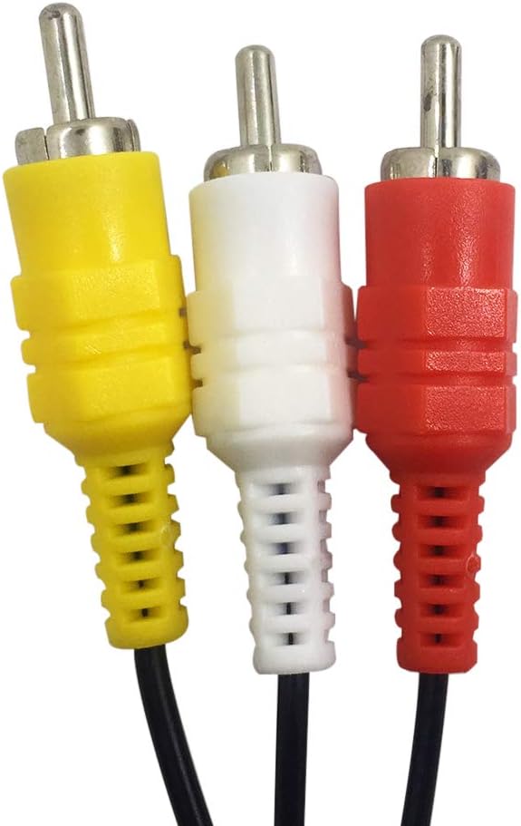 AFUNTA 6 Feet Standard AV Cable RCA Connection Cord Compatible Sega Genesis 2 & 3: Computers & Accessories