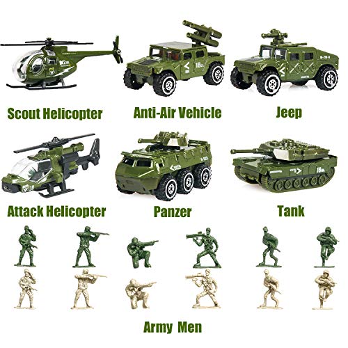4 Die+cast+Military+Vehicles+Toy+Helicopter