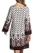 Hotouch Women Boat Neck Knee Length Vintage Printed Casual Summer Dress White,L