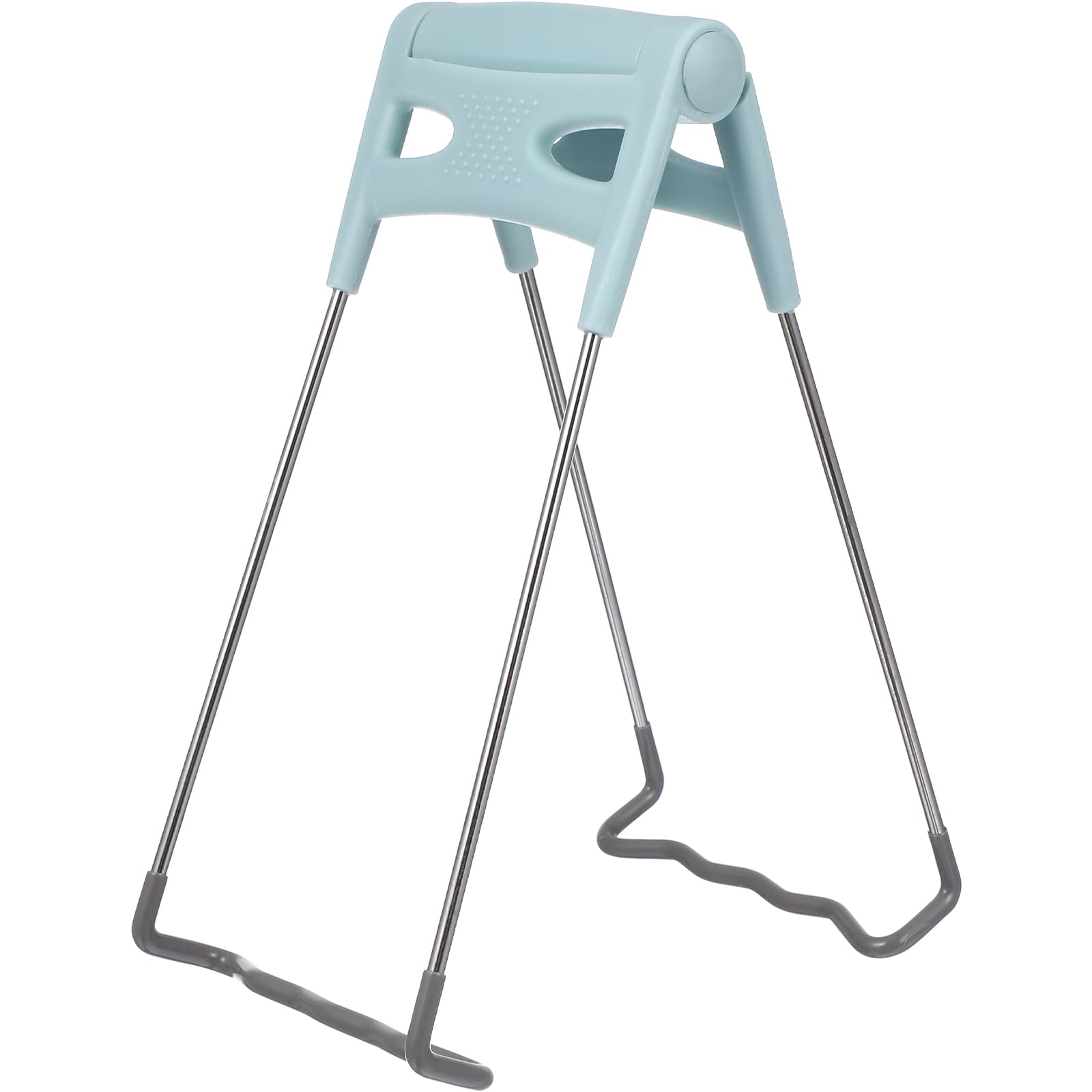 SOLUSTRE Hot Plate Gripper Folding Hot Dish Clip Tongs Stainless Steel Bowl Lifter Clips Anti- Scald Air Fryer Pans Retriever Crockery Holder for Chef Tools Kitchen Gadgets Blue