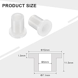 uxcell 24pcs Flanged Sleeve Bearings Plastic