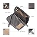 Women RFID Blocking Wallet Genuine Leather Zip Around Clutch Large Travel Purse Grey