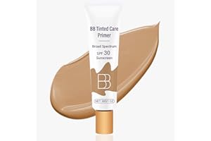 LOOBEXERY BB Blur Tinted Moisturizer Spf 30, BB Cream Tinted Moisturizer with Broad Spectrum Protection Against UVA and UVB Rays, BB Tinted Care Primer Even Skin Tone Beauty Makeup for All Skin Types(3#Medium)