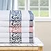 Superior 6-Piece Cotton Towel Set, Decorative Greek Pattern, Home Essentials, Absorbent Towels, Bathroom Decor, Spa, Resort, Includes 2 Hand, 2 Face and 2 Bath Towels, Athens Collection, Coral