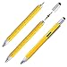 Jiulyning 6-in-1 Multifunction Tool Pen Ruler, Spirit Level, Ballpoint Pen, Stylus, Flat Head or Phillips Screwdriver | Perfect Novelty Gift for Men