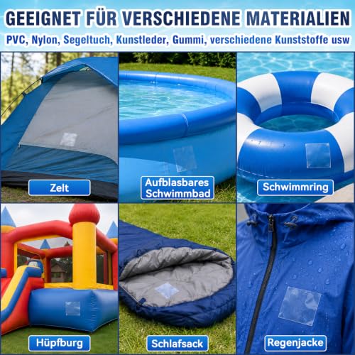 HuakChai Pool Repair Kit, Waterproof Tape for Underwater, 10 x 150 cm, PVC Pool Patches, Self-Adhesive Set with Scissors & Squeegee, for Inflatable Pool, Inflatable Boat, Air Mattress