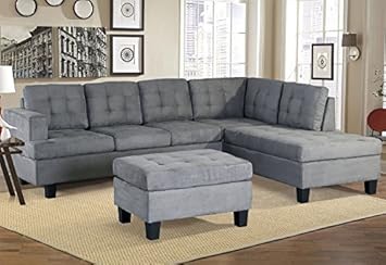 Amazon.com: Merax. Sofa 80-Piece Sectional Sofa with Chaise and ...