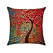 Polyester Throw Pillow Case Cushion Cover Home Sofa Decorative (Cover Only,No Insert)(18x18 inch/ 45x45cm,6 Pack Oil Painting)