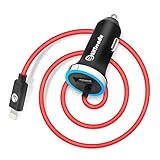 BitTrendx, Dual Fast iPhone 8 Car Charger 4.8A/24W Smart Apple Lightning With LED Indicator for iPhone X 8 Plus 7 Plus 6S Plus SE 6 Plus 5 5S 5c iPad Pro Air Mini 2 3 4 and Extra USB (Black)