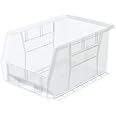 Akro-Mils 30237 AkroBins Plastic Storage Bins, Space-Saving Stackable Bins for Garage, Pantry, Craft Organization, 9-Inch x 6-Inch x 5-Inch, Clear, 12-Pack