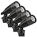 Moonrays 95548 Low Voltage LED Metal Kit, Pack of 4, Includes a 6 Watt Transformer and 20-Foot Wire, Black, 4 Pack, 4-Pack Spotlight, 4 Count