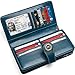 Charmore Womens Wallet RFID Blocking Leather Clutch Multi Card Case Ladies Purse Wristlets