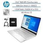 2021-Newest-HP-156-FHD-IPS-Touchscreen-Laptop-10th-Gen-Intel-i7-1065G7Up-to-39GHz-12GB-RAM-256GB-PCIe-SSD-Intel-Iris-Plus-Graphics-Webcam-USB-AC-HDMI-WiFi-Win10-wGM-Accessories