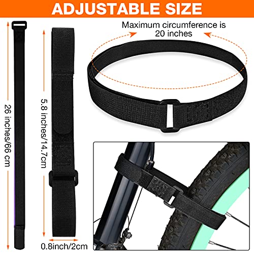 HESTYA 24 Pieces Bike Rack Straps 26 Inches Adjustable Bike Wheel