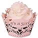 BecautyCYDZ Cupcake Wrappers Cupcake Wrappers Filigree Artistic Muffin Case Pearly Paper It's A Girl Design Vine Lace Cup Cake Decorations Home Party 12Pcs