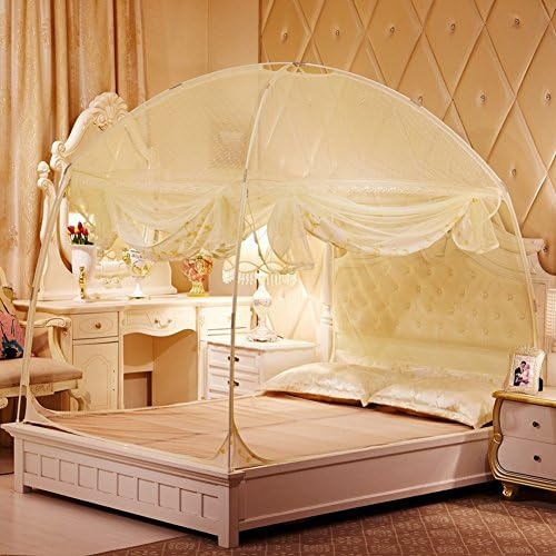 WENZHANG Baby mosquito net,Household netting curtains Three-way door stand Carrying pouch and hanging kit keeps away insects & flies ultra large mosquito net-A Queen2