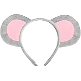 INPLUSTOP Mouse Ears Headband Mouse Costume Ears Animal Ear Headband Halloween Cosplay Costume Accessory Hairbands