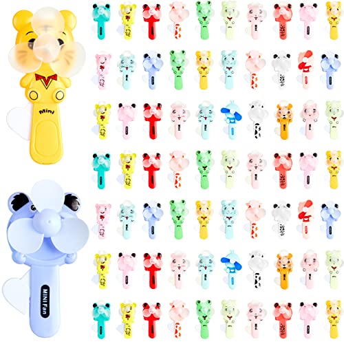 Retisee Mini Portable Kids Fans Bulk Cute Summer Party Favors Hand Press Manual Cooling Handheld Fans Bulk for Outdoor Cooling Boys Girls Gifts(30 Pcs,Assorted Style)