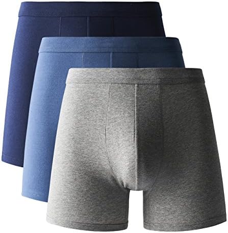SANQIANG Men's No Ride up Boxer Briefs Cotton Stretch 3 Pack Underwear