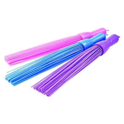 UVA Kharata Plastic Hard Bristle Broom Pack of 1 (Color May Vary)