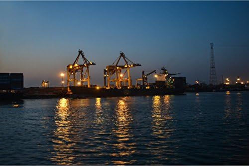 Karnaphuli River at Night; Chittagong; Bangladesh; Custom Printed Poster