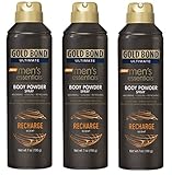 Gold Bond Ultimate Men's Essentials Body Powder Spray, 7 Ounce, Recharge Scent (Pack of 3)
