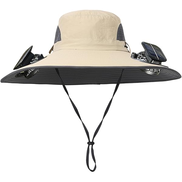 Qcwwy Sun Hat Solar Fan Hat Brim Sun Rainproof Coating Koelmuts voor Qcwwy Sun Hat Solar Fan Hat Brim Sun Rainproof Coating Koelmuts voor