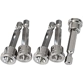 Teursa 5pcs Set Magnetic Positioning Screwdriver Bits Drywall Screw Setter PH2 Bits for Plasterboard Screw Hex Shank Positioning Bit Batch Head (5pcs 50mm)