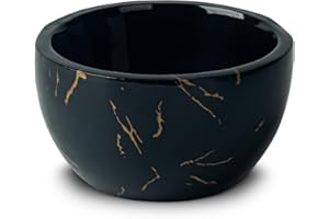 dgudgu Marbled Shaving Mug - Black Resin Shave Cream & Soap Bowl - Cup