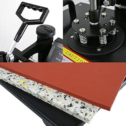 ZENY Heat Press 12''x15'' Pro 6 in 1 Combo Heat Press Machine Digital Multifunction Transfer Sublimation T-shirt / Mug / Hat / Plate - Image 10