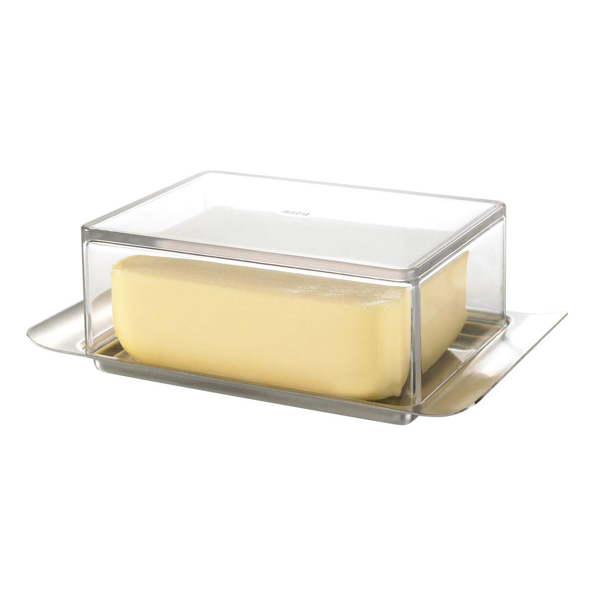 Gefu ge33620 butelo Butter Dish Stainless Steel 10.19 x 16.7 x 5.5 cm White, 16.7 x 5.5 x 10.2 cm — image 1