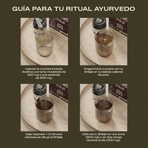 MIRACLE GOODS.® Pure Himalayan Shilajit | Natural Shilajit Resin with 76% Fulvic Acid +85 Minerals | Lab Certified, Heavy Metal Free | Renewed Vitality and Structural Strength