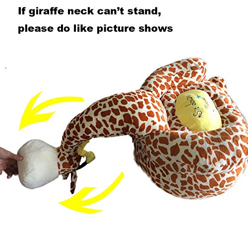 O-Toys Baby Chairs Siting Learning Infant Seat Toddlers Plush Stuffed Animal Pillow Cushion Sofa for Kids 2-8 Years Giraffe - Thumbnail 2