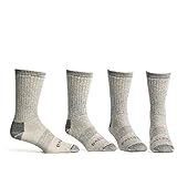 Ballston Medium Weight 86% Merino Wool Socks for Winter & Outdoor Hiking and Trekking- 4 Pairs for Men and Women