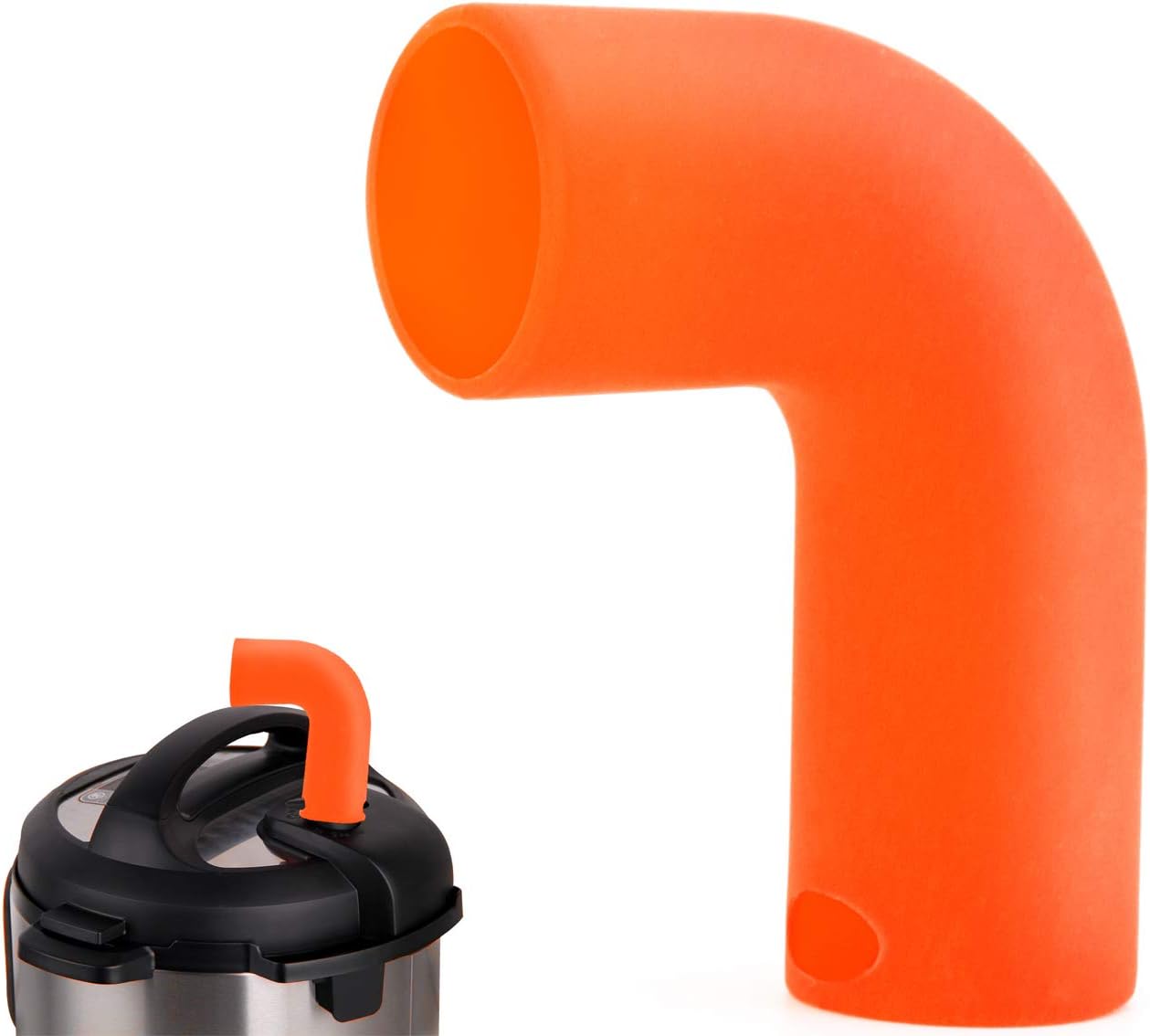Steam Release Accessory Fits Instant pot 3, 5, 6, 8 Qt Duo & Smart Models Only, Made By High Grade Food Silicone，Helps Protect Cabinets-Orange