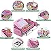 Toddler Travel Tray (Pink) + Bonus 3 pieces Water Books |Car Seat Tray for Kids | Car Seat Travel Trays | Lap Desk, Activity Tray, Stroller Tray, Play Tray