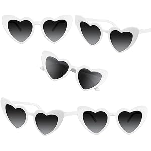 NACHLYNN 5/6/8/10 Pack Bachelorette Sunglasses Heart Shaped Party Sunglasses Bride to Be Gifts for Women Bachelorette Party