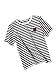 Romwe Women's Summer Short Sleeve Casual Tee T-Shirt Top Black Rose Patch S